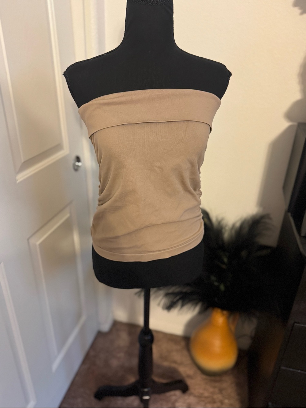 Strapless Tube Top - Beige